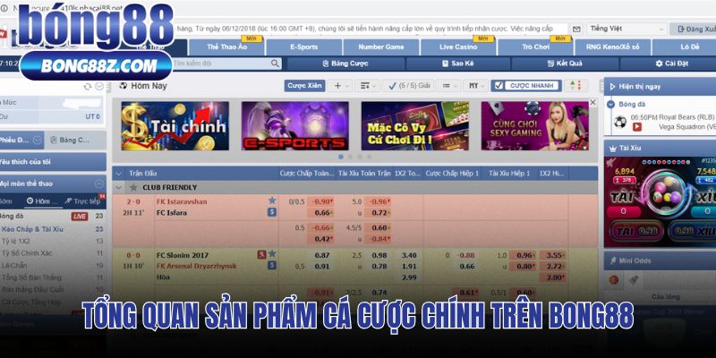 Danh mục cá cược Bong88 với nhịp chơi và mức rủi ro khác nhau